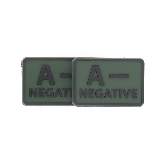 Lot de 2 patchs groupe sanguin A- Vert OD - Helikon