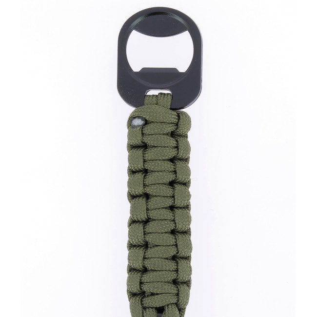 Breloczek z paracordu zielony od z otwieraczem - A10 Equipment