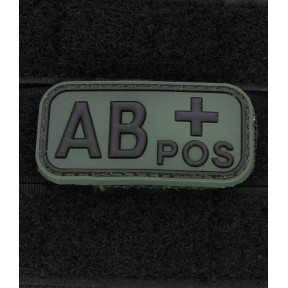 Patch 3D PVC groupe sanguin AB+ Vert - 101 Inc