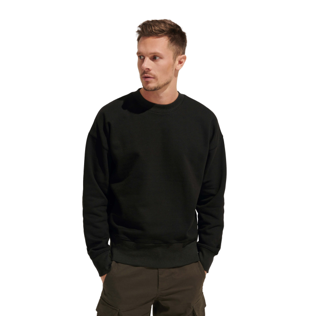 Sweat shirt unisexe col rond noir - Sol's