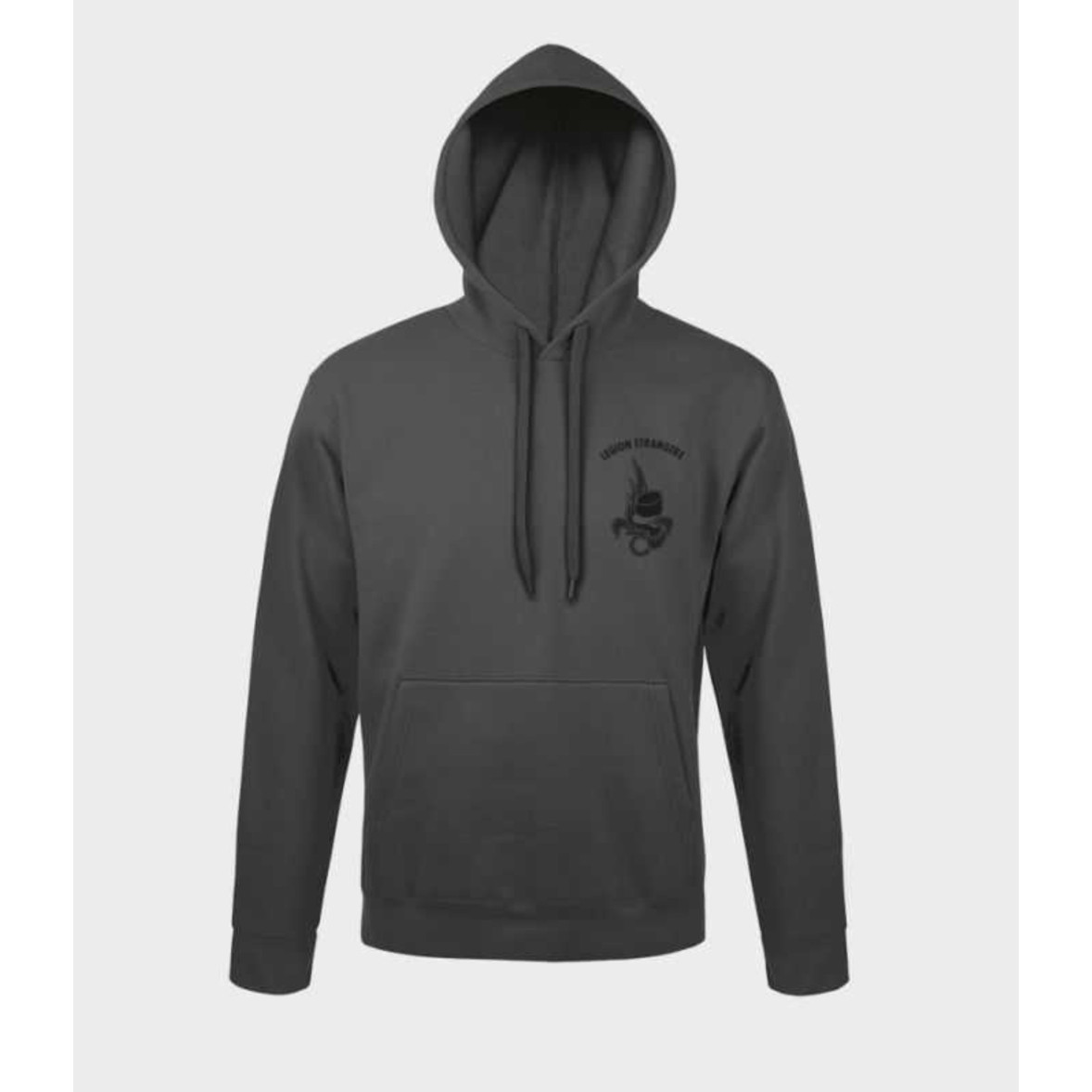 Sweat à Capuche Légion Étrangère Vieilli – Coupe Classique, Col Tissé, Pour Militaire, Vétéran, Fan Histoire