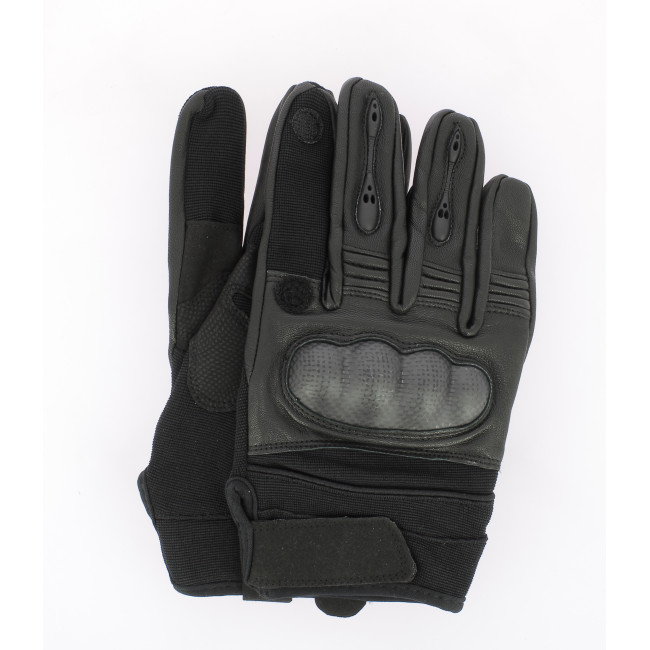 Rękawice Tactical GEN.II skóra Czarne - Miltec