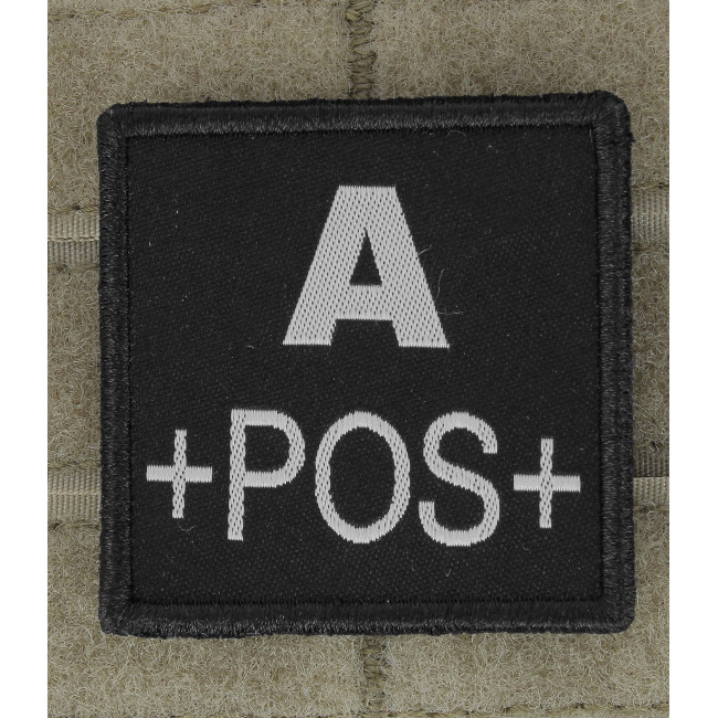 Naszywka grupy krwi A+ Czarna - A10 Equipment