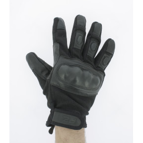 Schwarze Handschuhe mit Knöchelschutz - Patrol