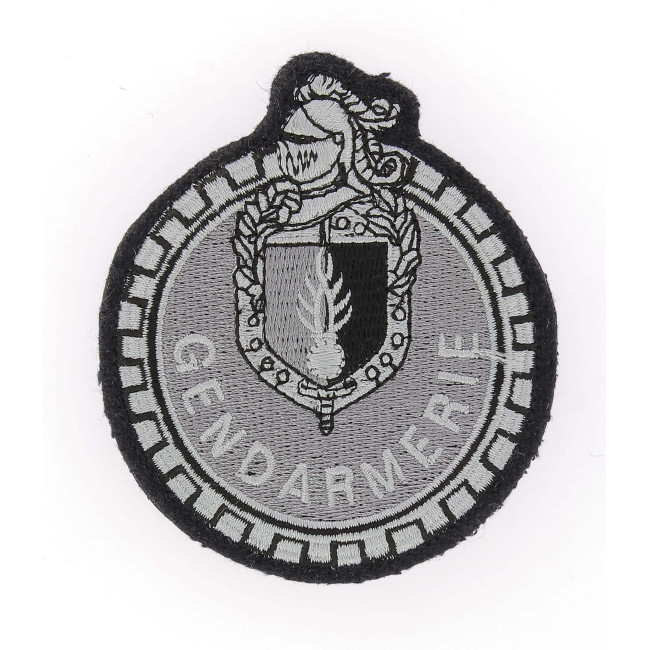 Emblemat na rzep motocyklista Żandarmeria niska widoczność Czarny - DMB Products