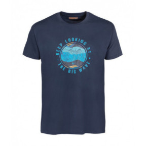 T-shirt Big Wave Marineblauw - Idaho