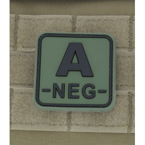 Patch carré groupe sanguin A- Vert OD - JTG