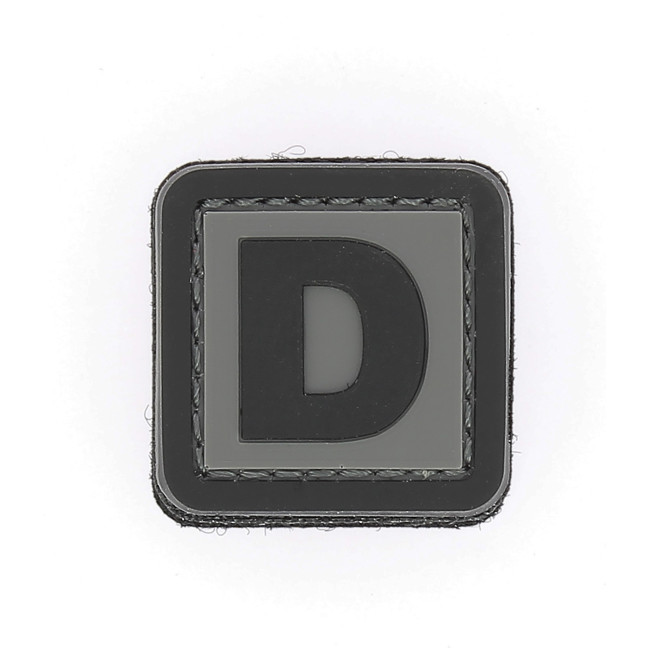 Patch 3D en PVC lettre D - 101 Inc