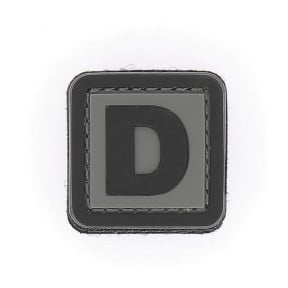 3D PVC patch letter D - 101 Inc