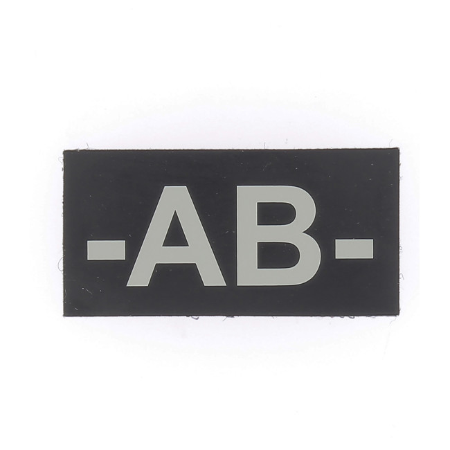 Patch de groupe sanguin Infrarouge AB- Noir - Defcon 5