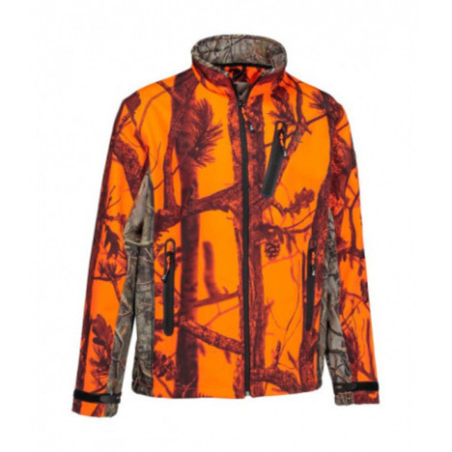 Blouson enfant chasse softshell Ghostcamo Blaze&Black - Percussion