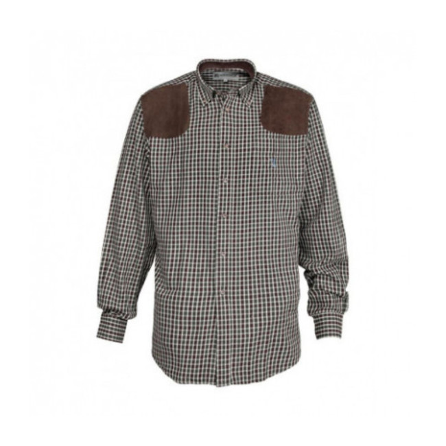 Jachtoverhemd Sologne Bruin / Groen - Percussion