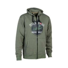 Bluza z kapturem na zamek Khaki Wild Boar Republic - Percussion