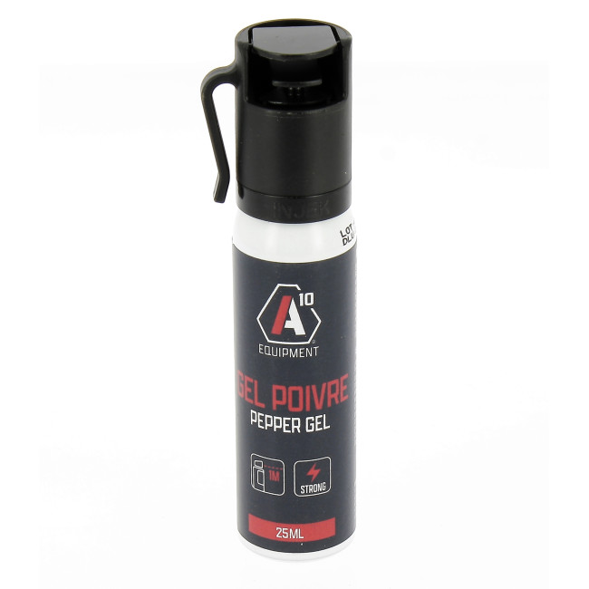 Aérosol lacrymogène anti-agression gel poivre 25 mL - A10 Equipment