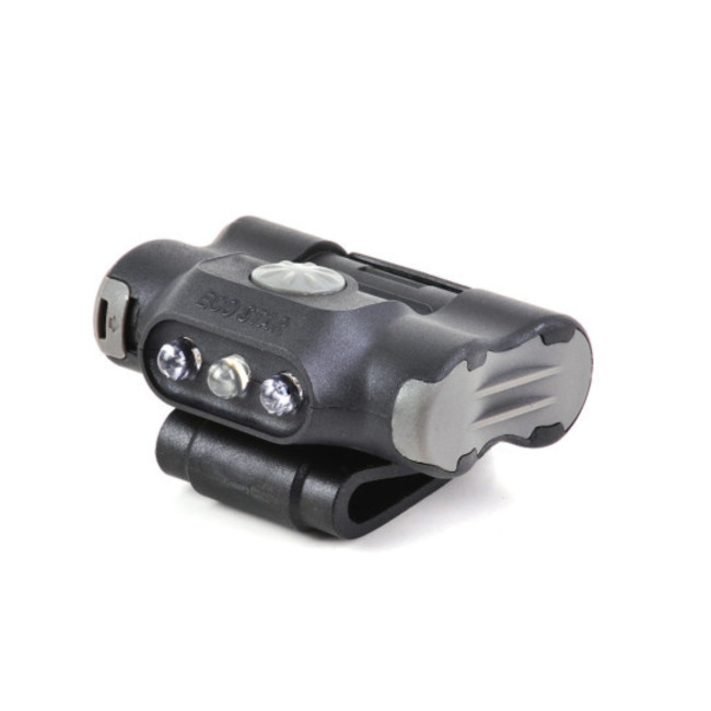 Clip-Befestigungslampe UL12 mit weißer und roter Beleuchtung + rot/blauem Stroboskop 17 Lumen - Nextorch