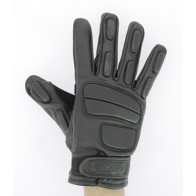 Gants d'intervention cuir Noir - CityGuard