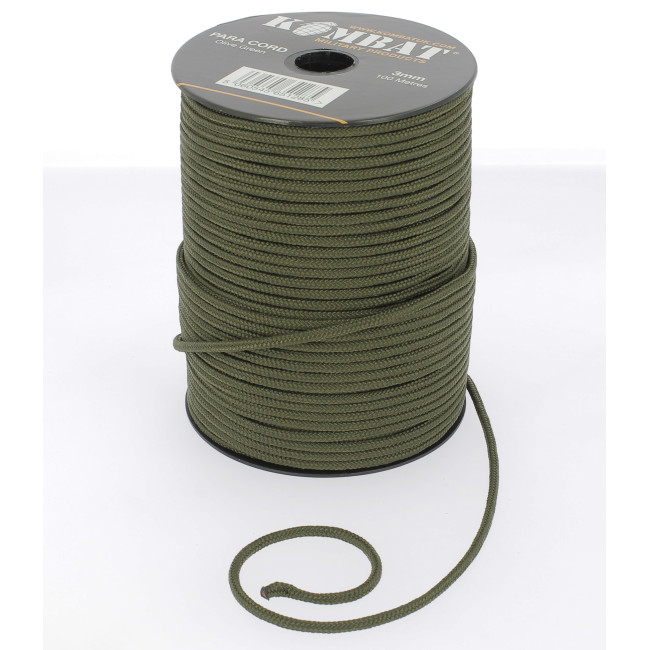 Rouleau de corde 100m - Vert OD - Kombat Tactical
