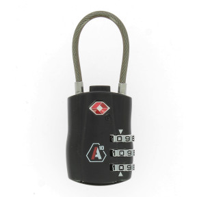 Cadenas à code TSA noir - A10 Equipment