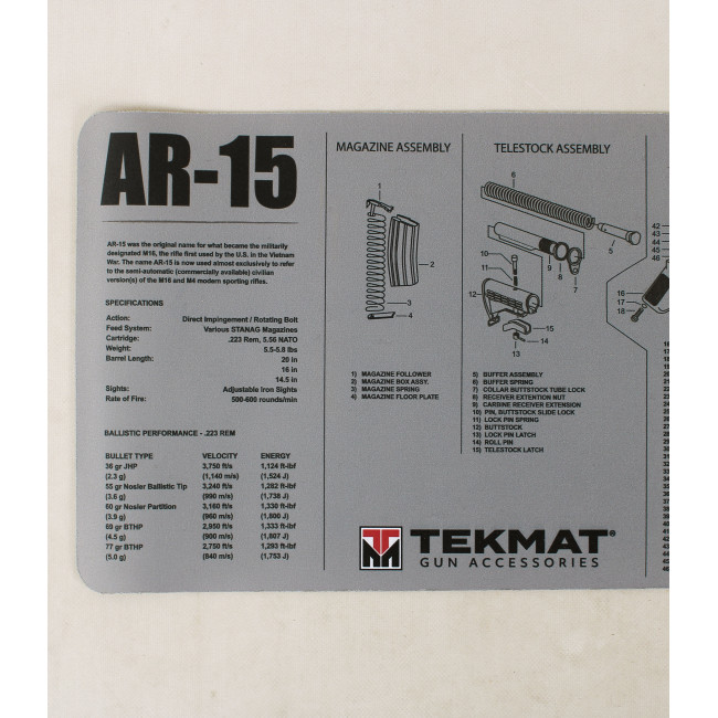 Demontagematten voor AR-15 Grijs - Tekmat