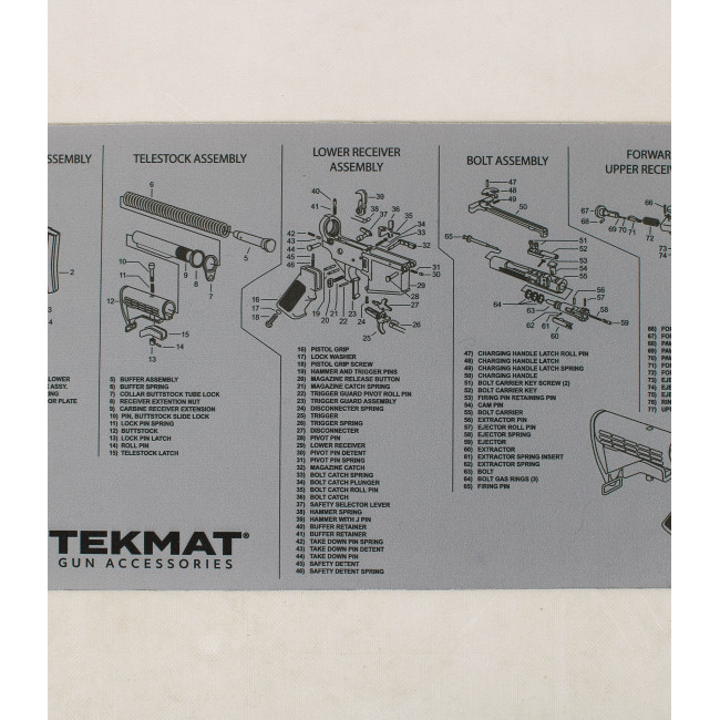 Demontage-Matte für AR-15 Grau - Tekmat