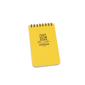 Notitieboek 7.6 x 12.7cm, 100 paginas, horizontale spiraal geel - rite in the rain