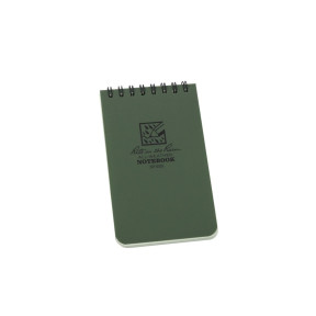 Notitieboek 7.6 x 12.7cm, 100 paginas, horizontale spiraal groen - Rite in the rain