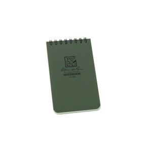 Carnet 7.6 x 12.7cm, 100 pages, spirale horizontale vert - Rite in the rain