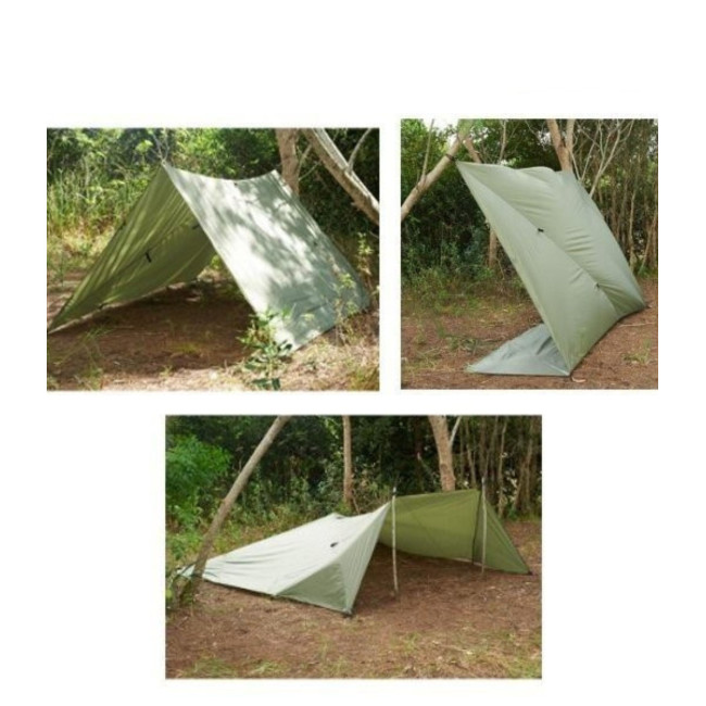Dekzeil alle weersomstandigheden 3 x 3m olijfgroen - snugpack