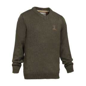 Pull col rond Kaki brodé enfant - Percussion