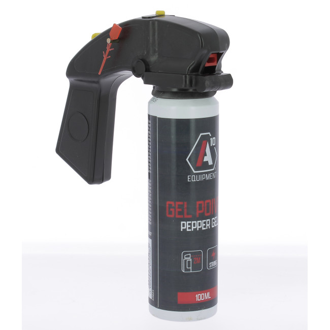 Aerozol łzawiący przeciw agresji żel pieprzowy 100 mL z uchwytem - A10 Equipment