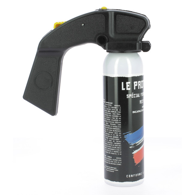 Speciale aerosol Ordehandhavers Pepergel 100ml met handvat - Le Protecteur