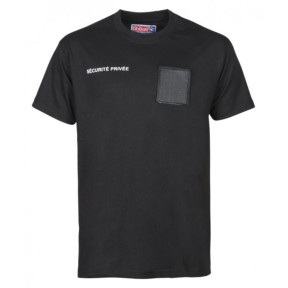 Tee-shirt Sécurité Noir avec grande fenêtre matricule - CityGuard