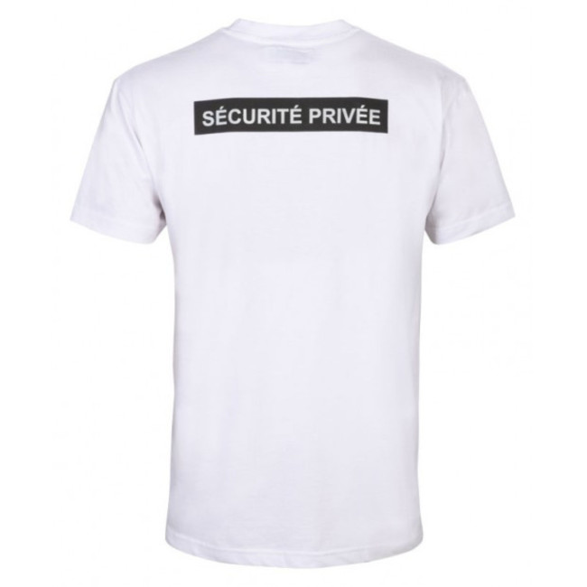 Tee-shirt Sécurité Blanc avec grande fenêtre matricule - CityGuard