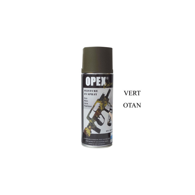 PEINTURE OPEXCOLOR EN SPRAY 400ML VERT OTAN - Patrol Equipement