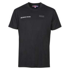 T-shirt com janela para bordar número de identificação Segurança Privada - Preto - CityGuard