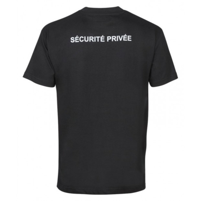 Security T-Shirt Schwarz mit Dienstnummerfenster zum Besticken - CityGuard