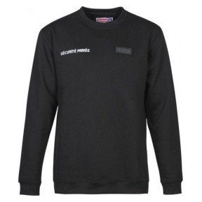 Sweatshirt mit Dienstausweis-Fenster zum Besticken Private Sicherheit - Schwarz - CityGuard