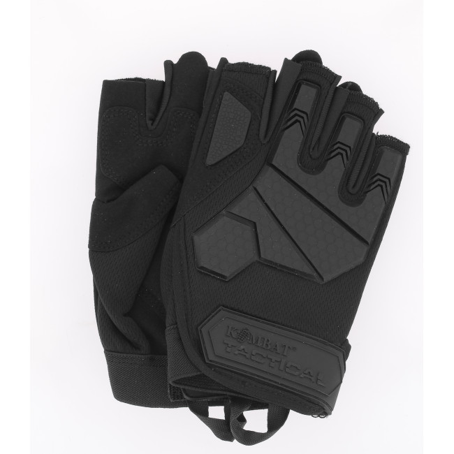 Alpha Tactical Fingerlose Handschuhe Schwarz - Kombat Tactical