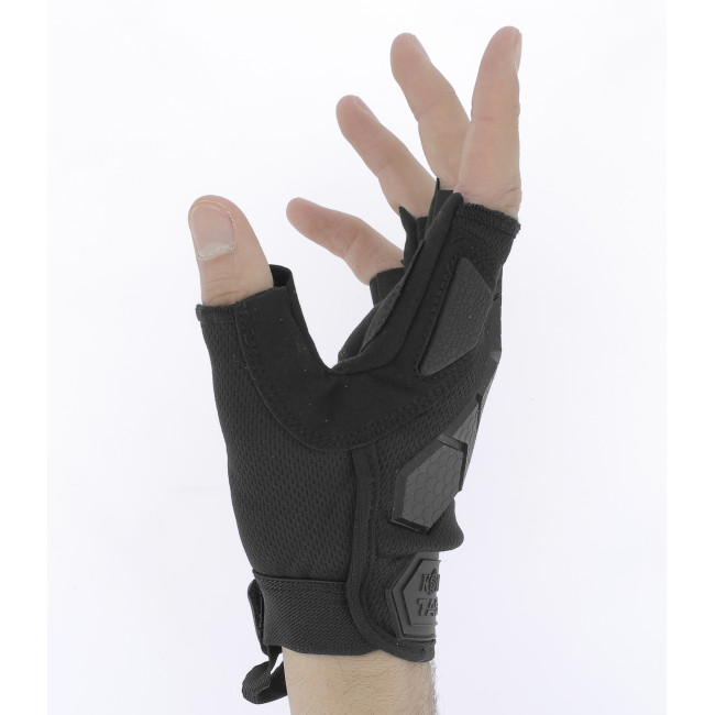 Rękawice bez palców Alpha Tactical Czarne - Kombat Tactical