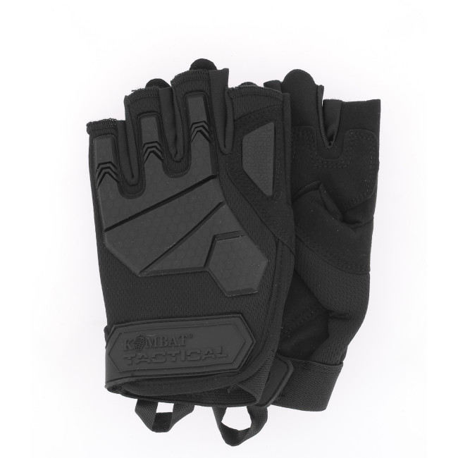 Rękawice bez palców Alpha Tactical Czarne - Kombat Tactical