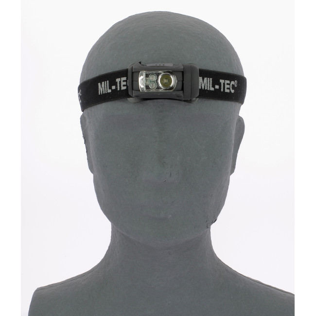 LED hoofdlamp 4 kleuren zwart - Miltec