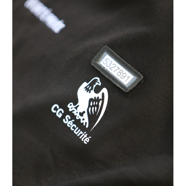 Sweatshirt Sécurité Noir avec fenêtre matricule à broder - CityGuard