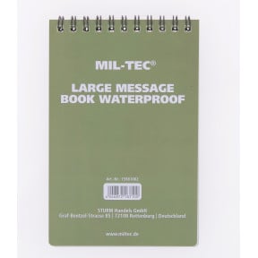 Carnet étanche waterproof grand format - Miltec