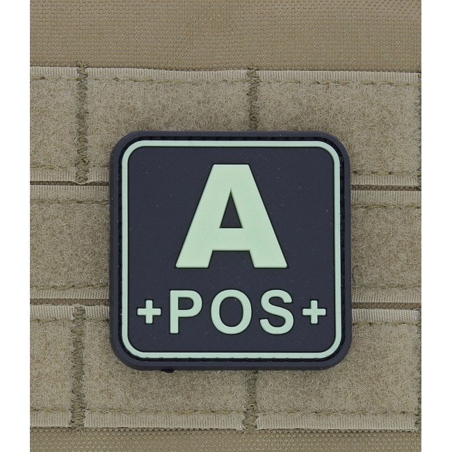 Patch carré groupe sanguin A+ Fluorescent - JTG