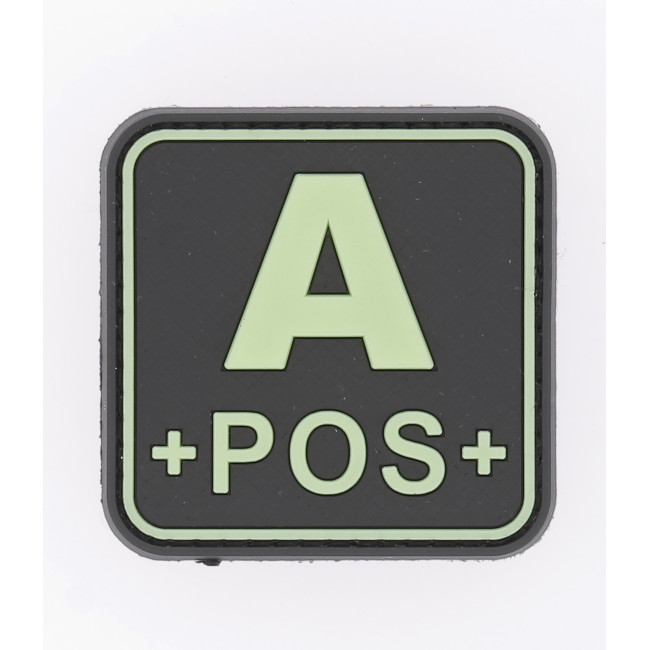Patch carré groupe sanguin A+ Fluorescent - JTG