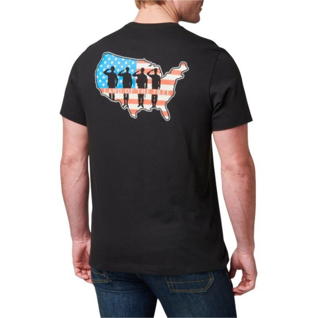 T-Shirt Land of the Free schwarz - 5.11 Tactical