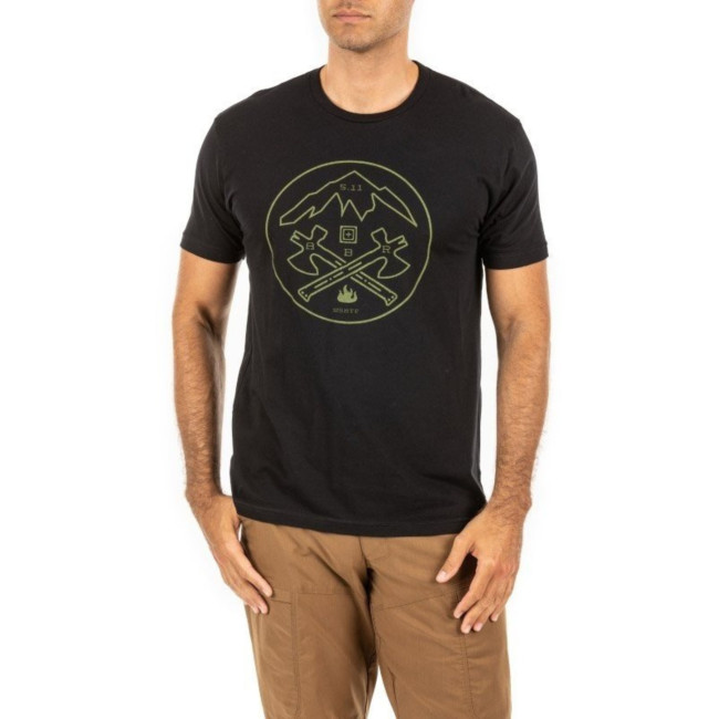 T-Shirt Crossed Axe Mountain schwarz - 5.11 Tactical