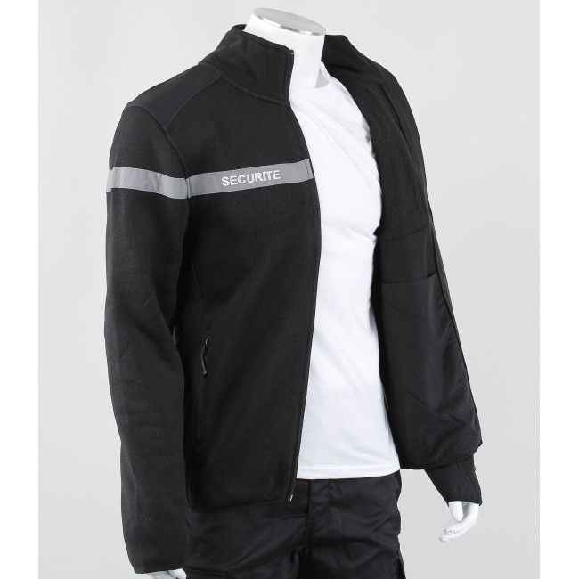 Micro-fleece vest beveiliging Nevada zwart - Force Series