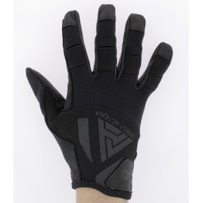 Gants durs en cuir véritable noir - Direct Action