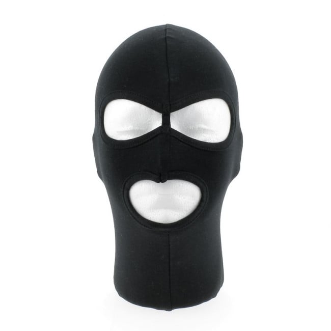 Cagoule 3 trous noir coton - Patrol
